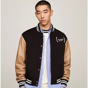 HILFIGER LAUREL LOGO WOOL VARSITY JACKET.